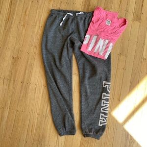 Pink Lounge set / Sweatpants & Tee